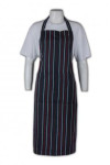 AP042 Custom Design Cooking Aprons for Women Multi Color Pinstripe Apron Uniforms with Large Front Pocket for Painters Hairdressers