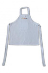 AP043 Cute Aprons for Women White Full Length Apron with Front Pocket and Long Waist Ties
