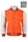 Z236 Go To Buy Orange And White Baseball Jacket