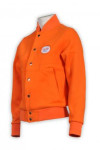 Z237  Orange Baseball Jacket With LOGO