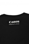 T566 black  t shirt with golden printing logo