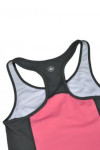 TF007 Personalised Women's Sports Vest and Shorts Pink Grey Racerback Tank Top with Shorts Ladies Two Piece Workout Set