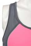 TF007 Personalised Women's Sports Vest and Shorts Pink Grey Racerback Tank Top with Shorts Ladies Two Piece Workout Set