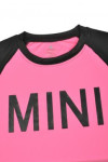 TF009 Design Your Own 2-piece Gym Outfit Sportswear Black Pink Long Sleeve Shirt and Shorts with Custom Printed MINI Logo