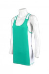 TF010 Custom Print Tank Top Green White Sleeveless Bodybuilding Fitness Sportswear Racerback Gym Singlet