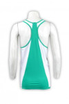 TF010 Custom Print Tank Top Green White Sleeveless Bodybuilding Fitness Sportswear Racerback Gym Singlet