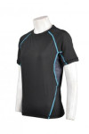 TF011 Customised Cool Black Short Sleeve Sports T-shirt Unisex Gym & Training Apparel