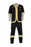 Martial004 Design Your Own Martial Arts Uniforms Black and Yellow Training Suits with Wing Chun Logo