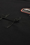 Martial008 Personalised Traditional Black Kong Fu T-shirts with Printed Logo Chinese Martial Arts Training Uniform