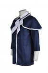 DA011  blue graduation gowns top shirt with bow