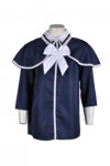 DA011  blue graduation gowns top shirt with bow