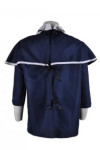 DA011  blue graduation gowns top shirt with bow