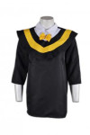 DA012  yellow graduation gowns with bow