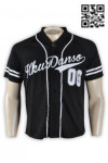 BU023 Design Your Own Baseball Jersey Custom Print Team Name Logo and Number Full 6 Button Black Baseball Jersey with White Piping
