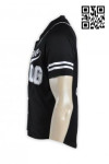 BU023 Design Your Own Baseball Jersey Custom Print Team Name Logo and Number Full 6 Button Black Baseball Jersey with White Piping
