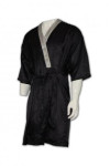 SU01 Customised Hair Salon Coat Smock Black Hairdresser Gown Robes for Customers