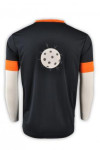 T569 Black and Orange Printing Logo T Shirt