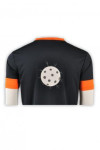 T569 Black and Orange Printing Logo T Shirt