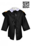 DA014 Black Graduation Gown with Hat for Children Toga Cap