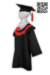 DA015 Red Collar Graduation Dress for Kids with Kindergarten Cap