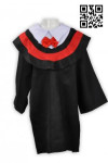 DA015 Red Collar Graduation Dress for Kids with Kindergarten Cap