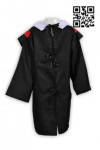 DA015 Red Collar Graduation Dress for Kids with Kindergarten Cap