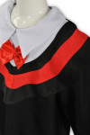 DA015 Red Collar Graduation Dress for Kids with Kindergarten Cap