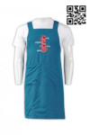 AP062 OEM Steel Blue Full Body Kitchen Cooking Aprons H-Back Bib Apron Uniforms for F&B Business Corporate Events Functions