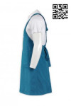 AP062 OEM Steel Blue Full Body Kitchen Cooking Aprons H-Back Bib Apron Uniforms for F&B Business Corporate Events Functions