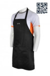 AP063 Customise Black Bib Apron with Contrast Waist Straps Adjustable Neck Strap and Big Front Pocket Singapore F&B Workwear Aprons Uniform