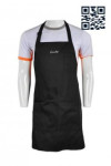 AP063 Customise Black Bib Apron with Contrast Waist Straps Adjustable Neck Strap and Big Front Pocket Singapore F&B Workwear Aprons Uniform