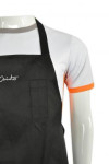 AP063 Customise Black Bib Apron with Contrast Waist Straps Adjustable Neck Strap and Big Front Pocket Singapore F&B Workwear Aprons Uniform