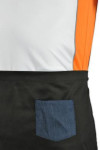 AP064 Where to Buy Custom Made Black Wide Waist Aprons with Contrast Side Pocket Restaurant Cafe Waiters Waitress Uniforms