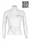 BG017 Customised White Short Sleeve Crop Top Beer Promoter Uniform