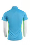 P515 blue and green athletic polo shirts