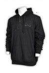 Z241 long paragraph solid black hoodies