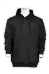 Z241 long paragraph solid black hoodies