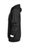 Z241 long paragraph solid black hoodies