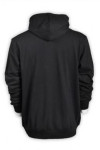 Z241 long paragraph solid black hoodies