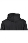 Z241 long paragraph solid black hoodies