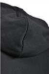 Z241 long paragraph solid black hoodies