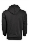 Z245 long paragraph solid black hoodies with logo