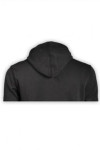 Z245 long paragraph solid black hoodies with logo