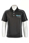 P522 black simply fitness polo shirts with logo
