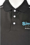 P522 black simply fitness polo shirts with logo