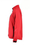 J480 red zipper jacket with logo for woman