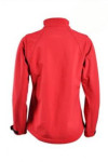 J480 red zipper jacket with logo for woman