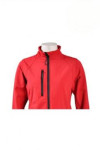 J480 red zipper jacket with logo for woman