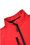 J480 red zipper jacket with logo for woman