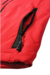 J480 red zipper jacket with logo for woman